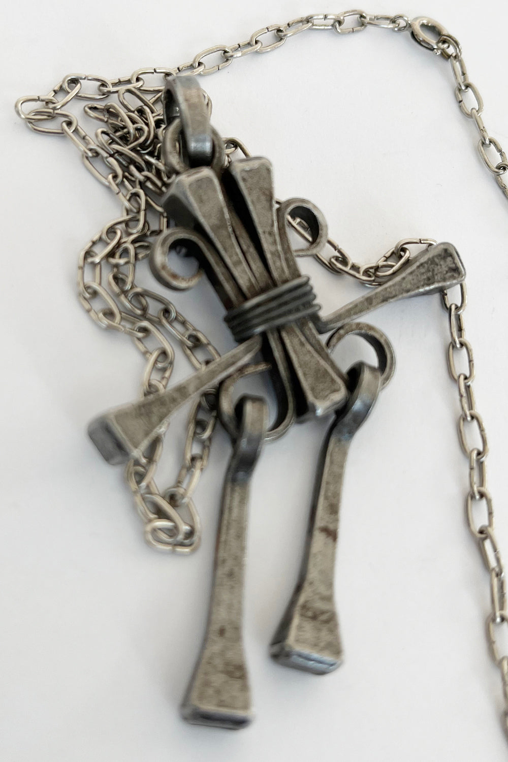 Vintage Brutalisme hoefnagel ketting