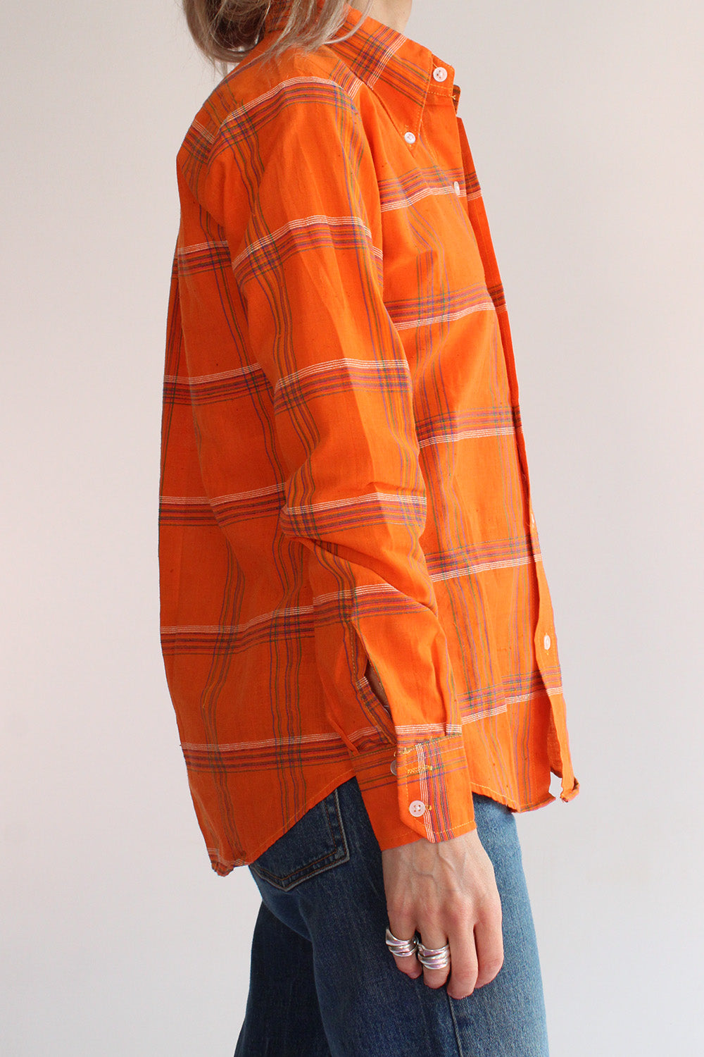 Zijaanzicht vintage Deadstock 70s India shirt