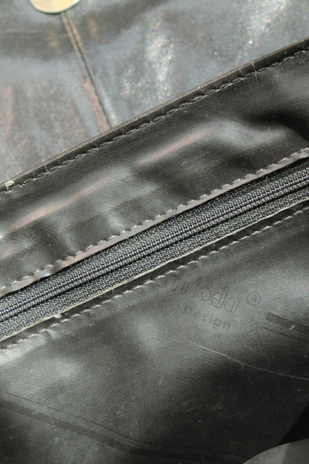 Vintage La moda schoudertas van leer