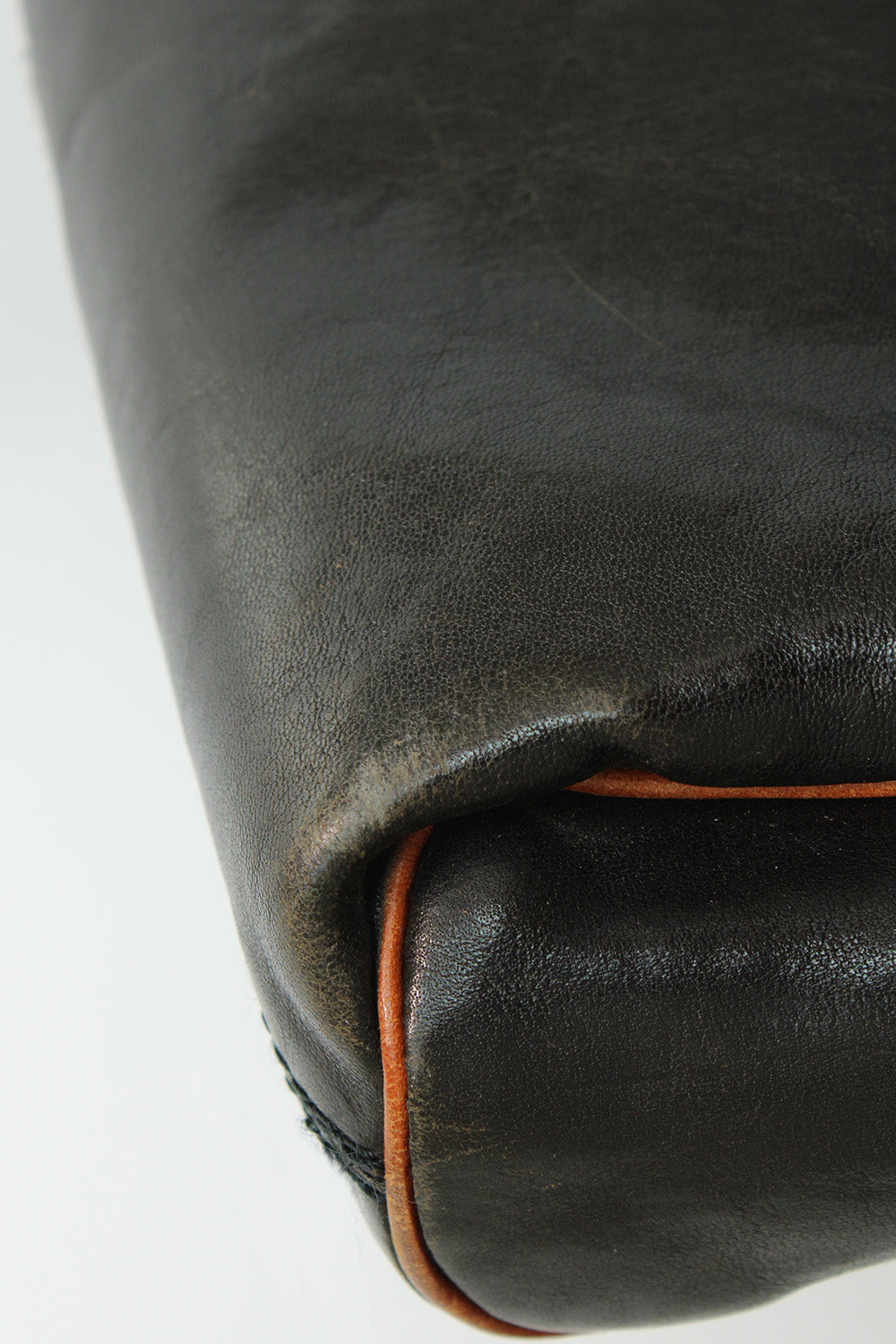 Vintage La moda schoudertas van leer