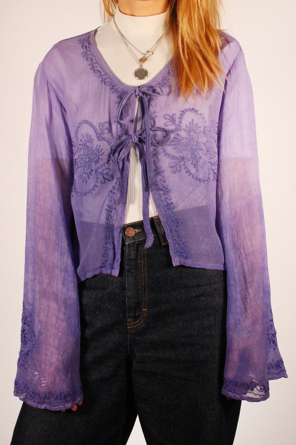 Vintage Ombre transparante top