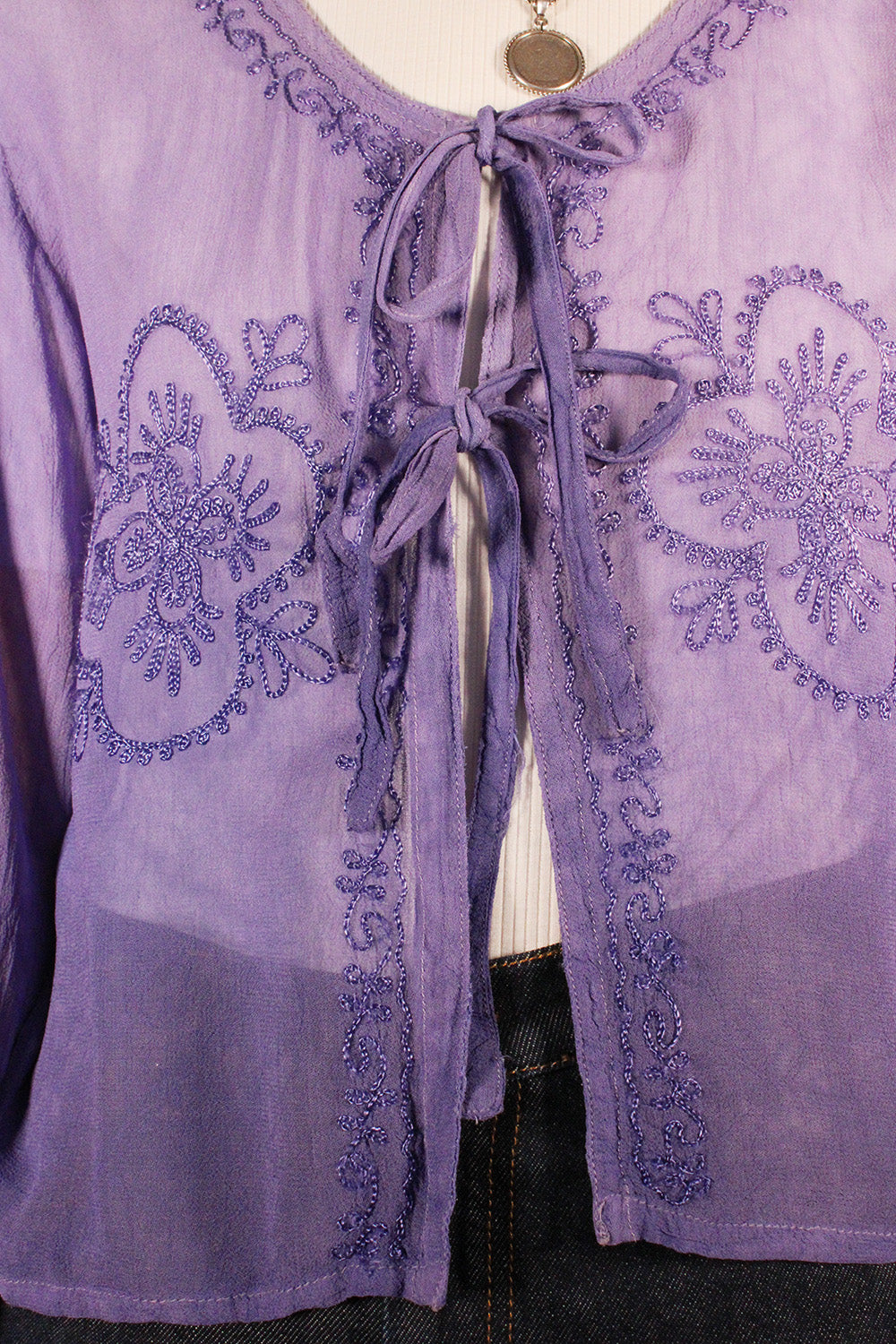 Vintage Ombre transparante top