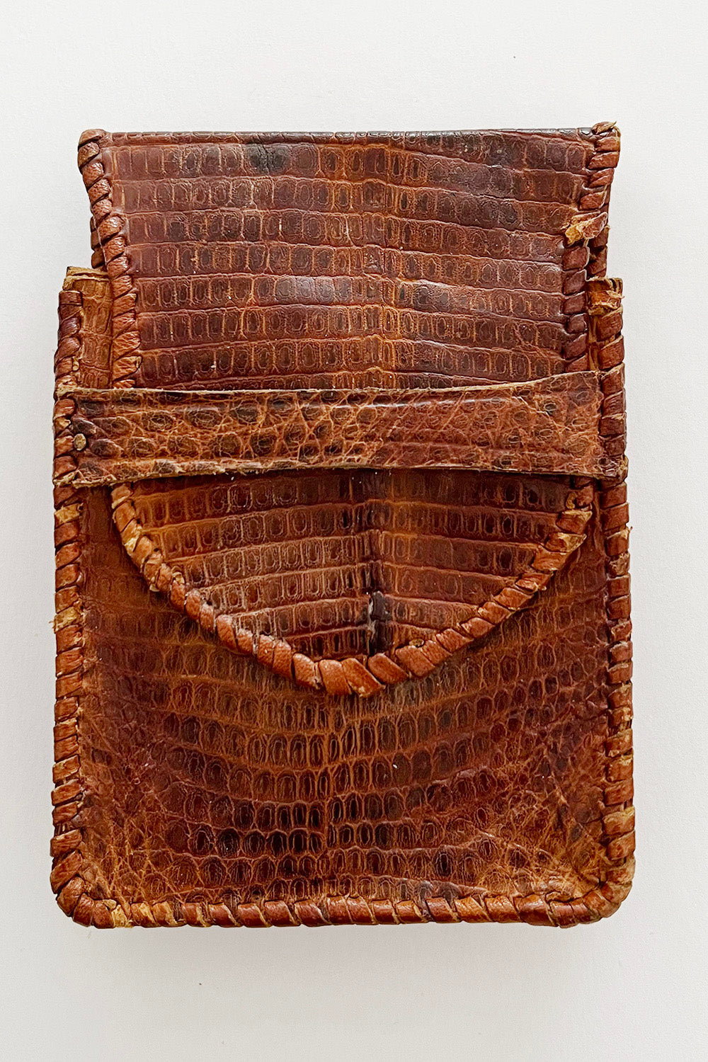 Vintage Slangenleren Sigaretten Etui