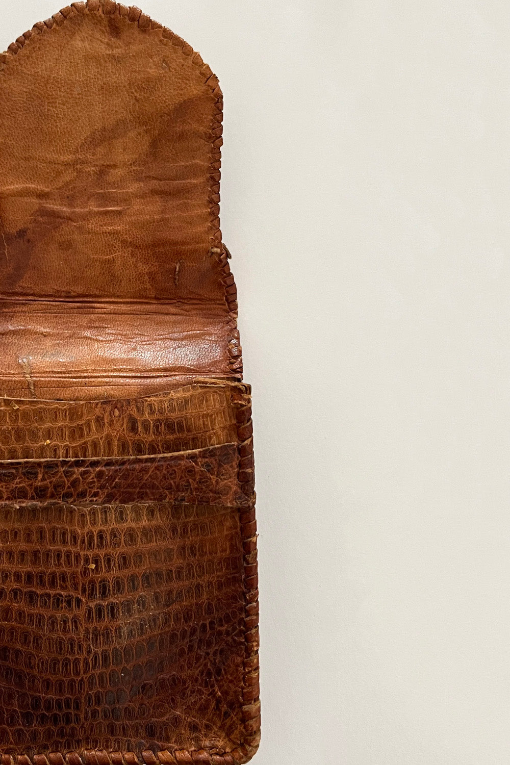 Vintage Slangenleren Sigaretten Etui