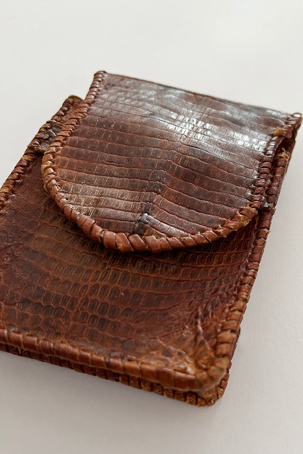 Vintage Slangenleren Sigaretten Etui