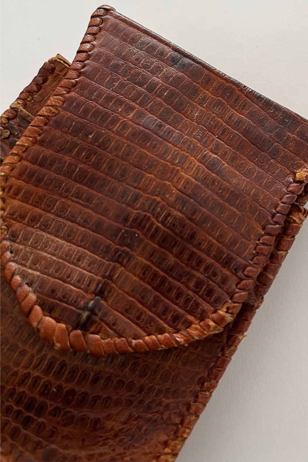 Vintage Slangenleren Sigaretten Etui