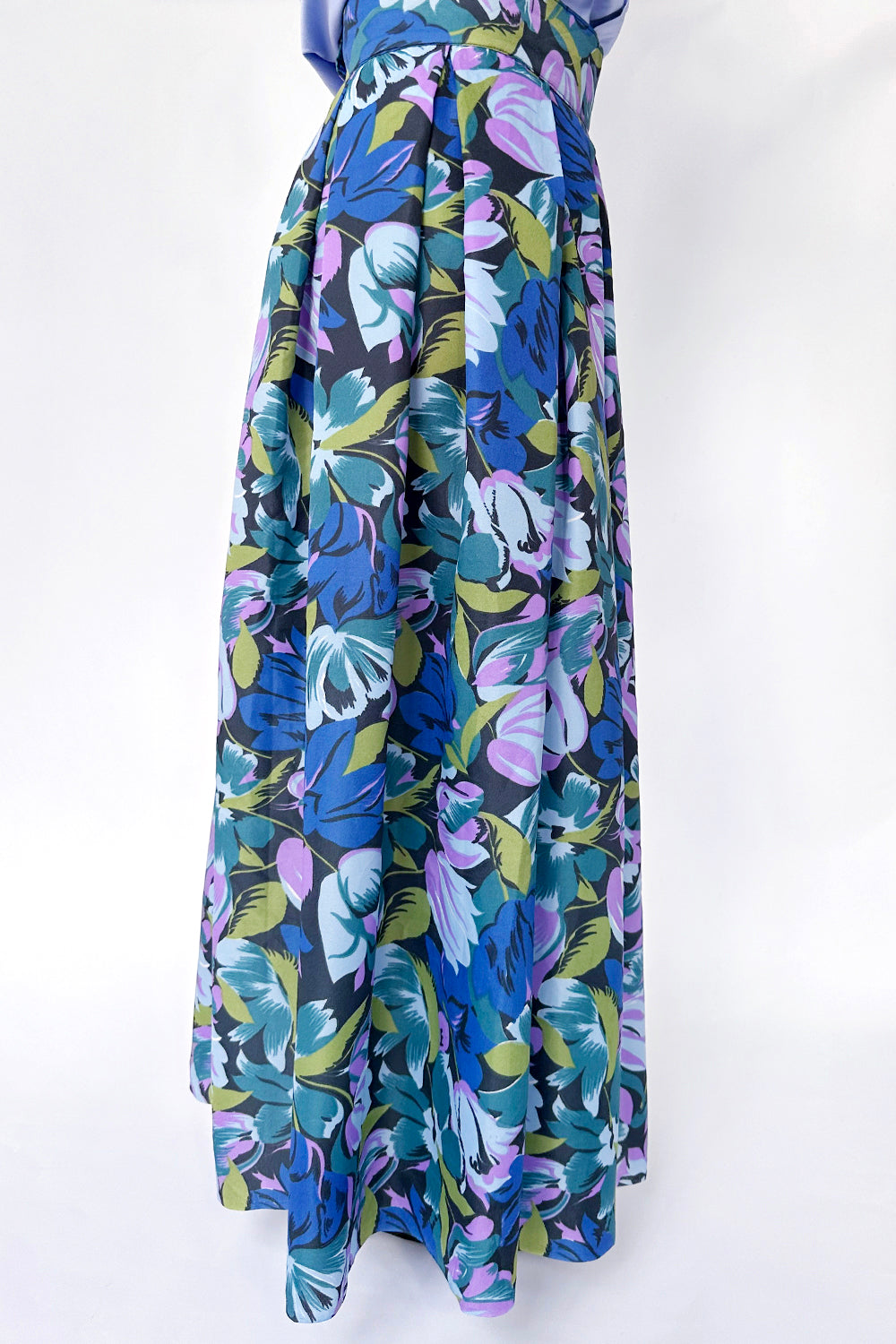 Vintage gebloemde maxi rok