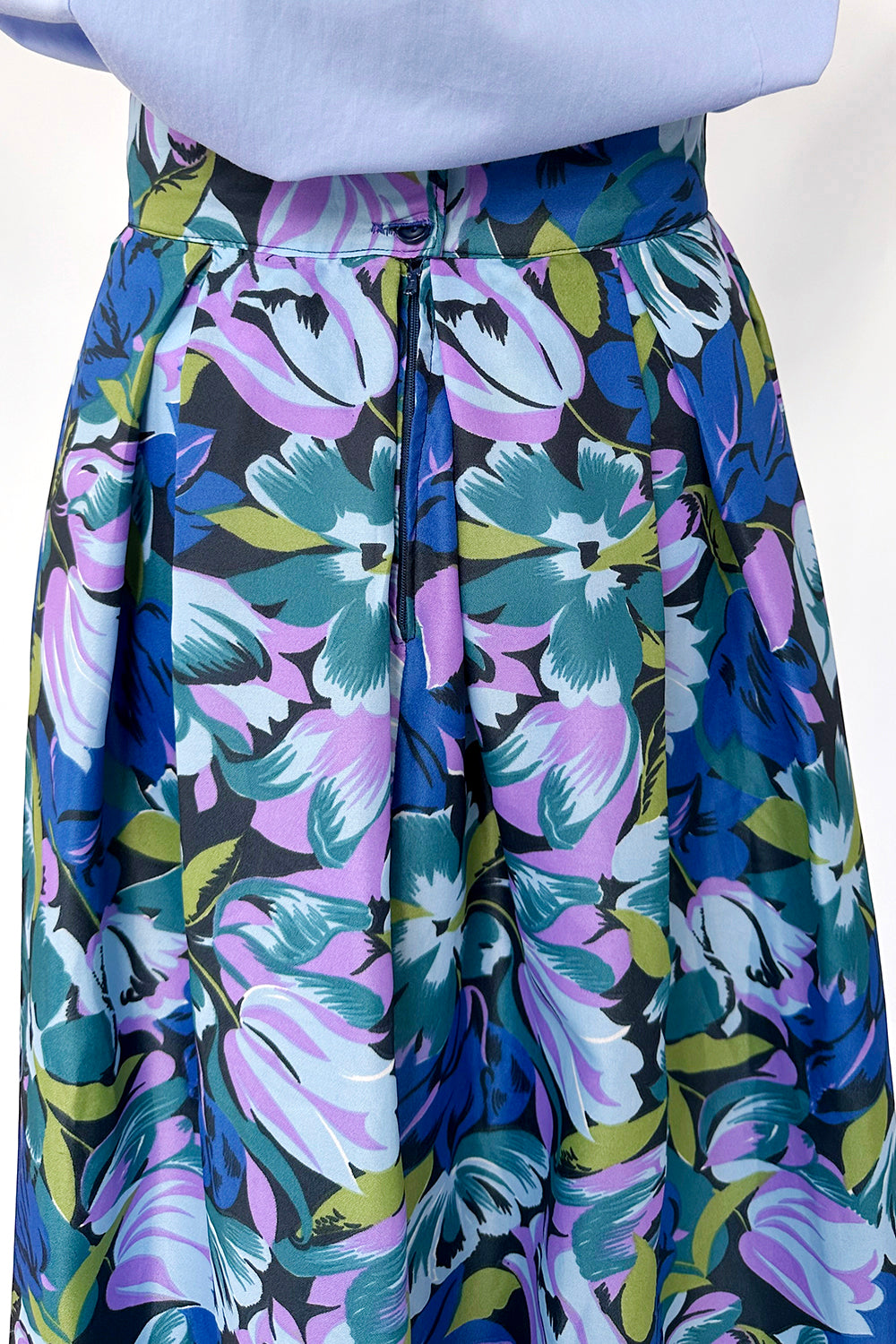 Vintage gebloemde maxi rok