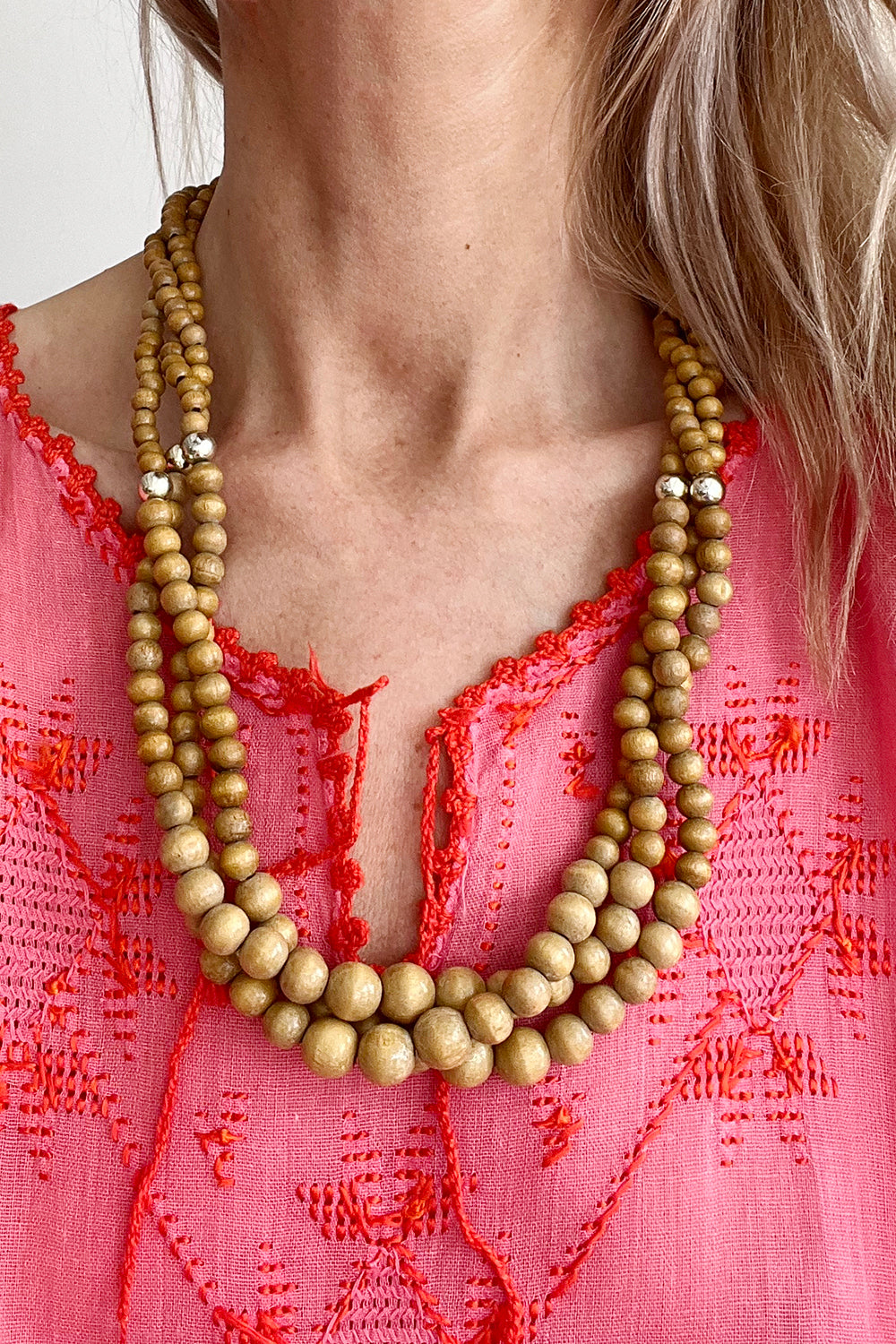 Vintage gedraaide kralenketting