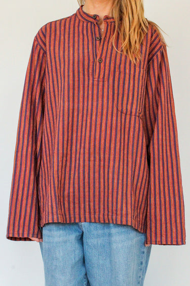 Wrap Top - katoen- donkerrood- wijdere versie main image 1