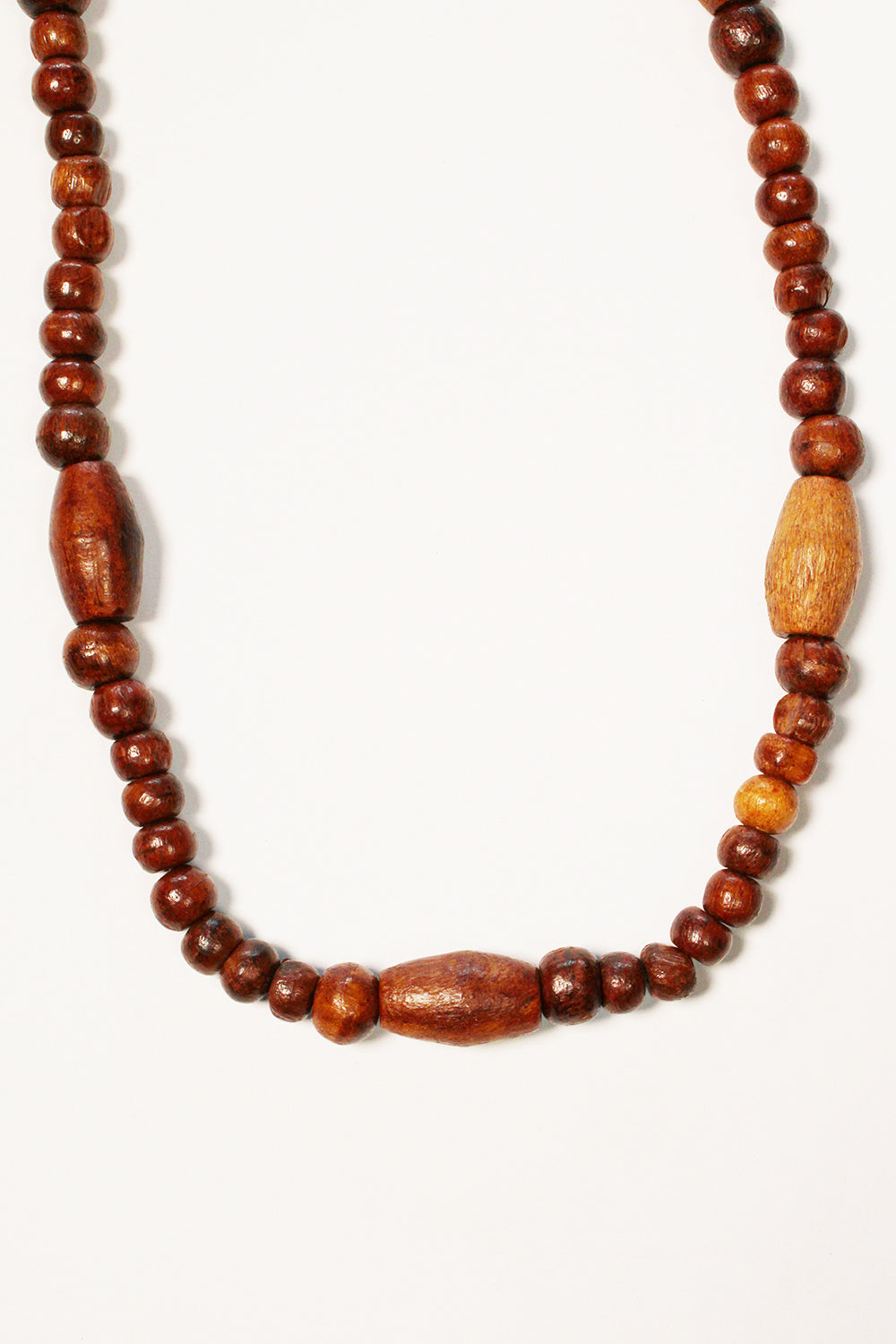 Vintage grote houten kralenketting