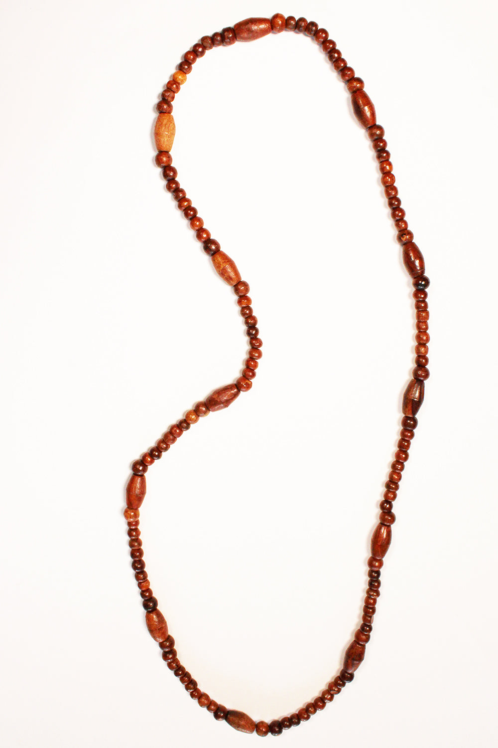 Vintage grote houten kralenketting