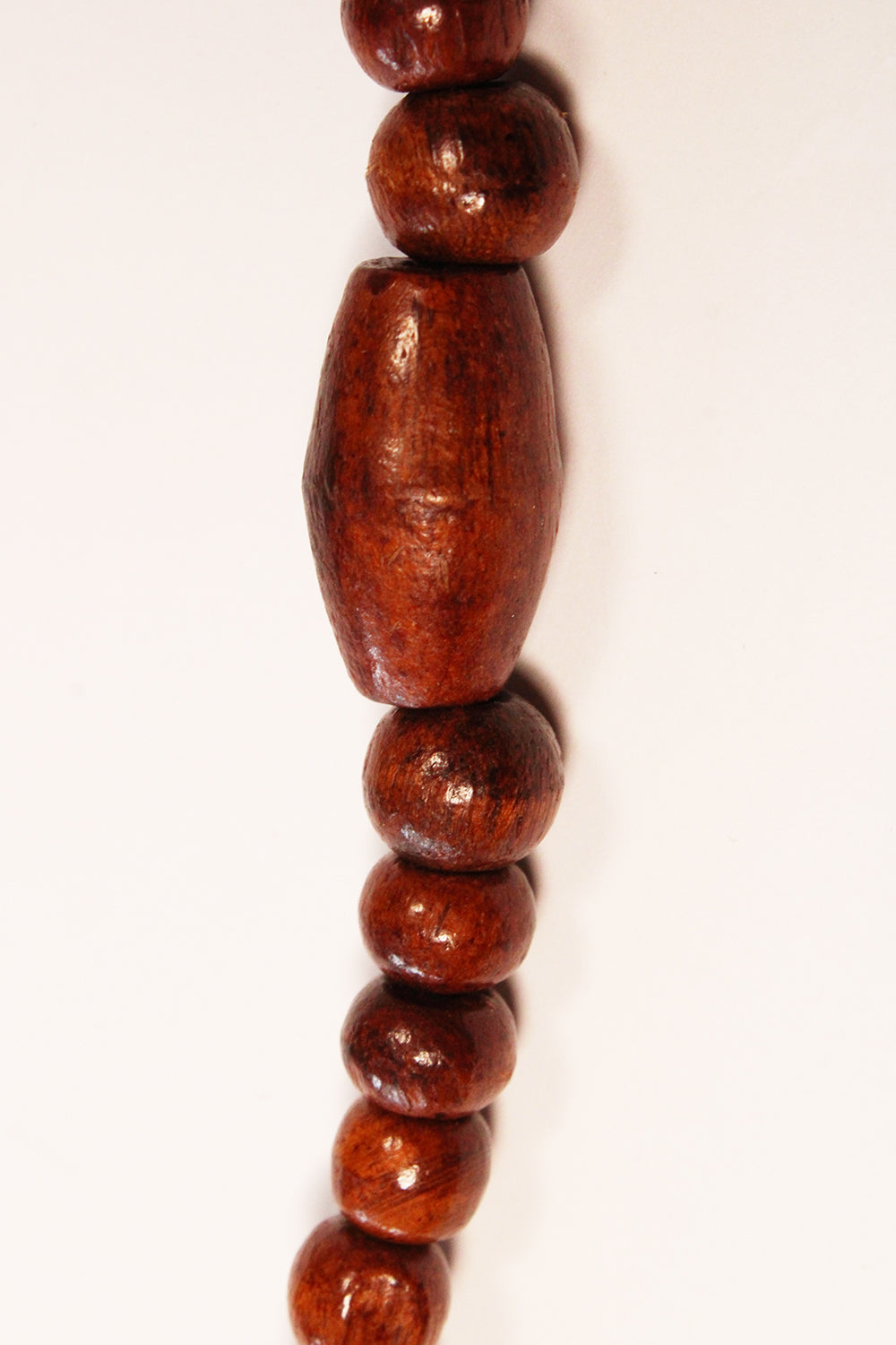 Vintage grote houten kralenketting
