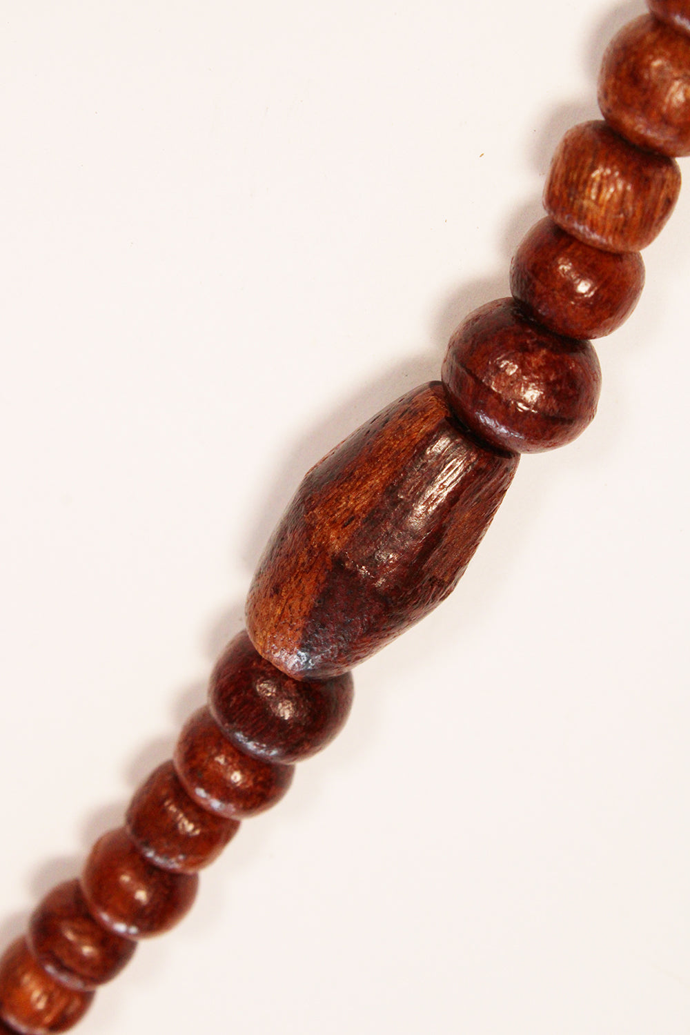 Vintage grote houten kralenketting