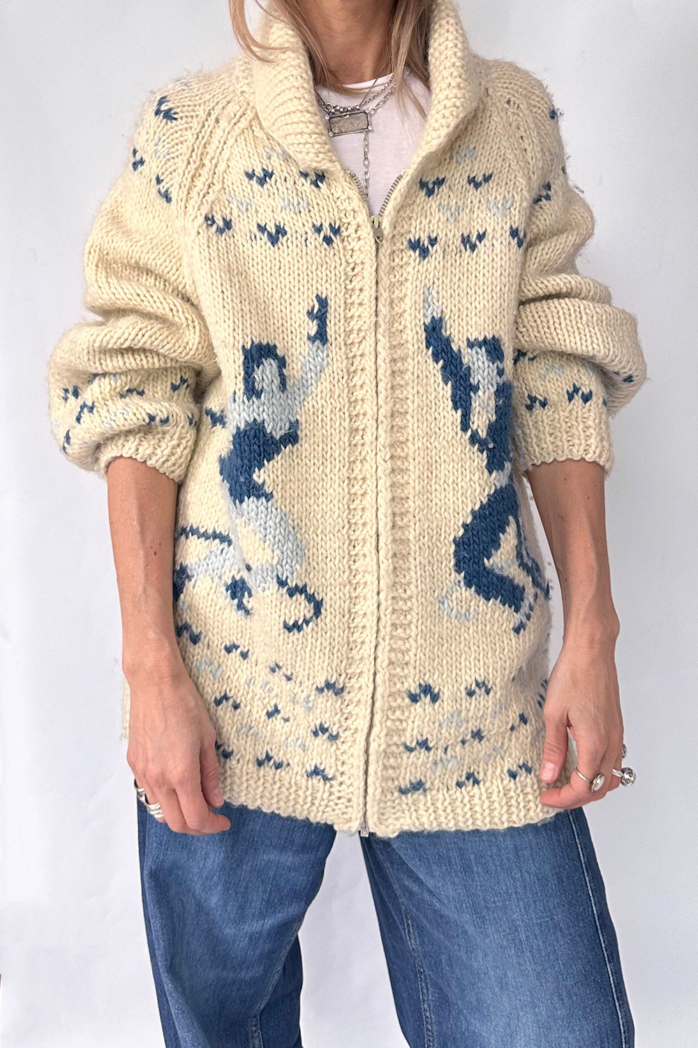 Vintage handgemaakt Cowichan vest
