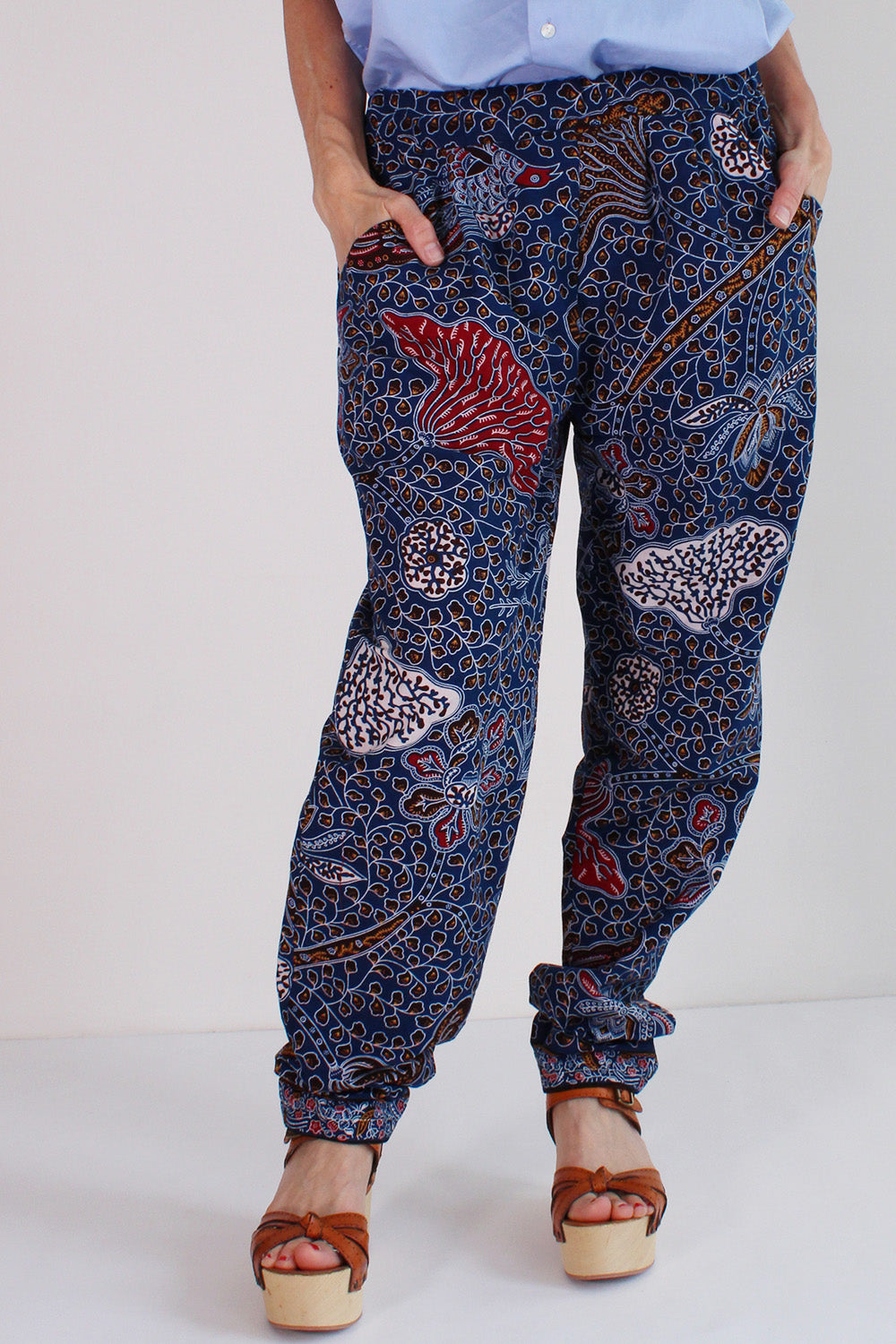 Vintage handgemaakte batik broek