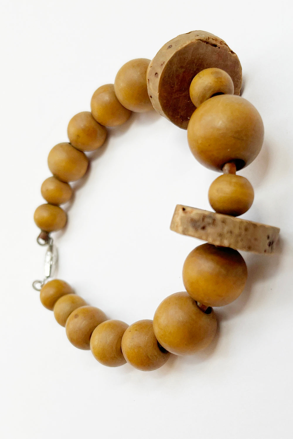 Vintage houten kralen armband