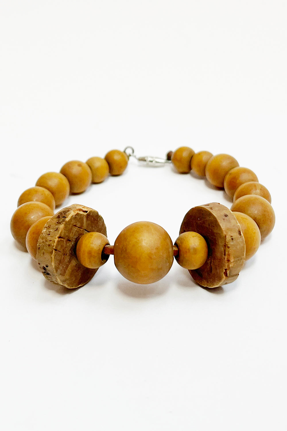 Vintage houten kralen armband