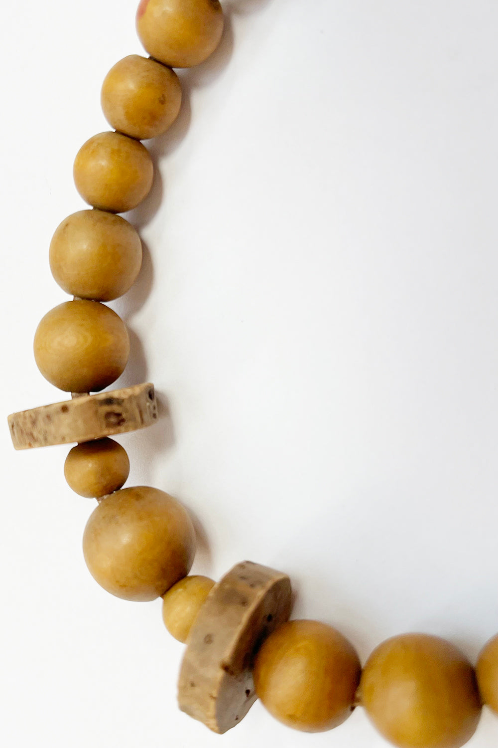 Vintage houten kralen armband