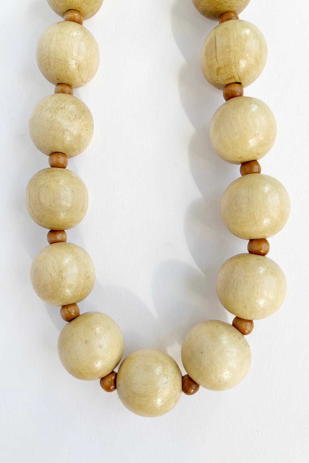 Vintage houten kralen choker