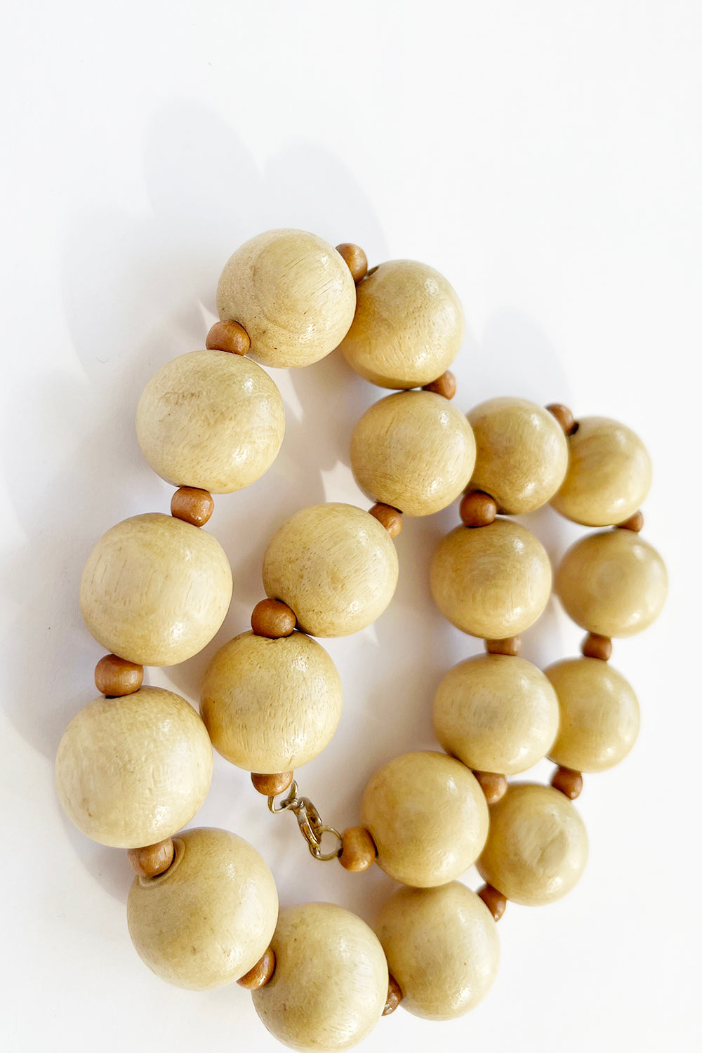 Vintage houten kralen choker