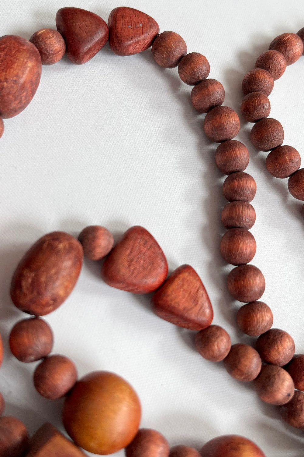 Vintage houten kralen ketting