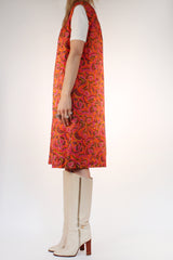 Vintage jaren 60 jurk met paisley print