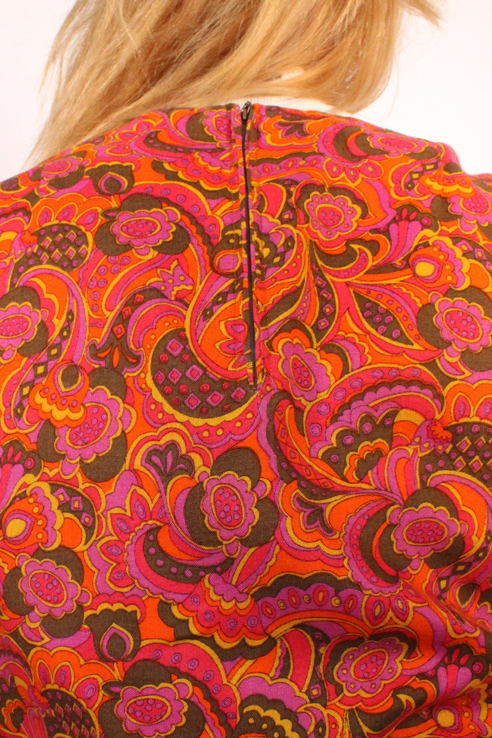 Vintage jaren 60 jurk met paisley print