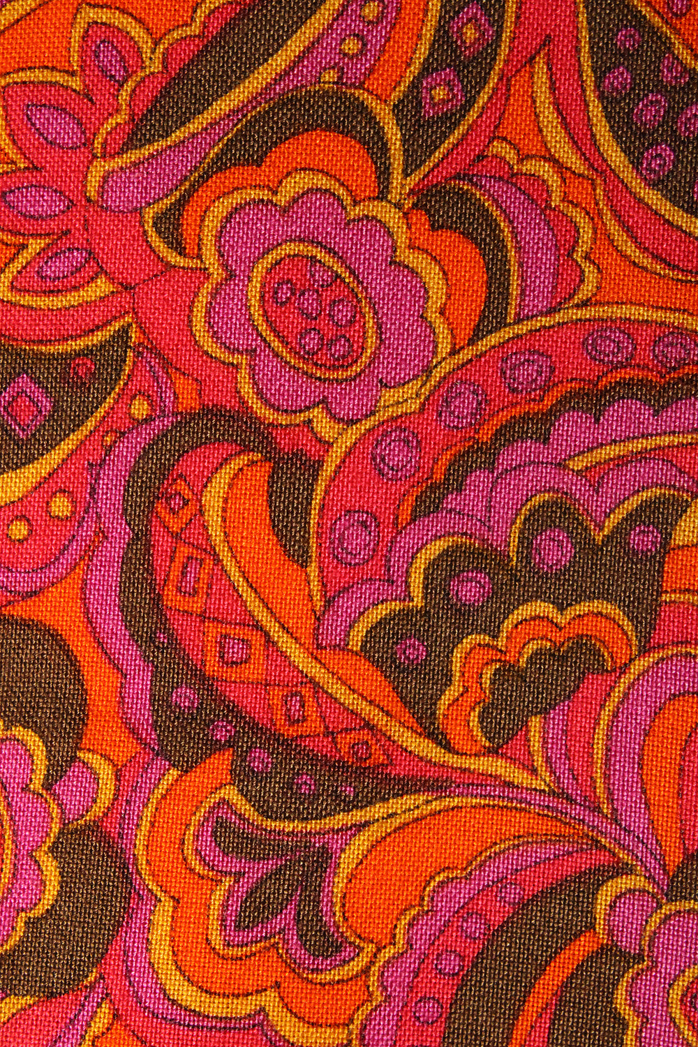 Vintage jaren 60 jurk met paisley print