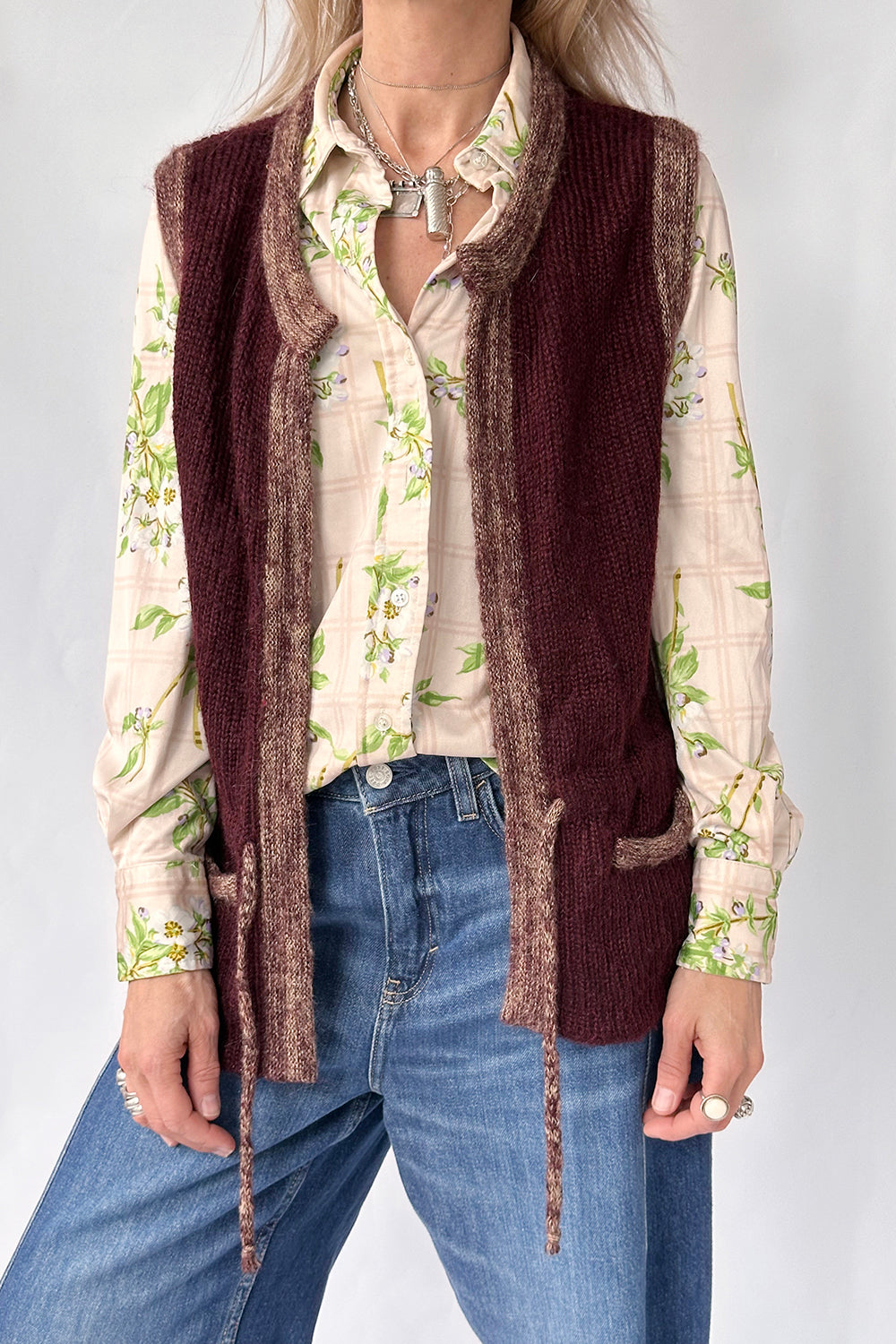 Vintage jaren 70 mouwloos vest