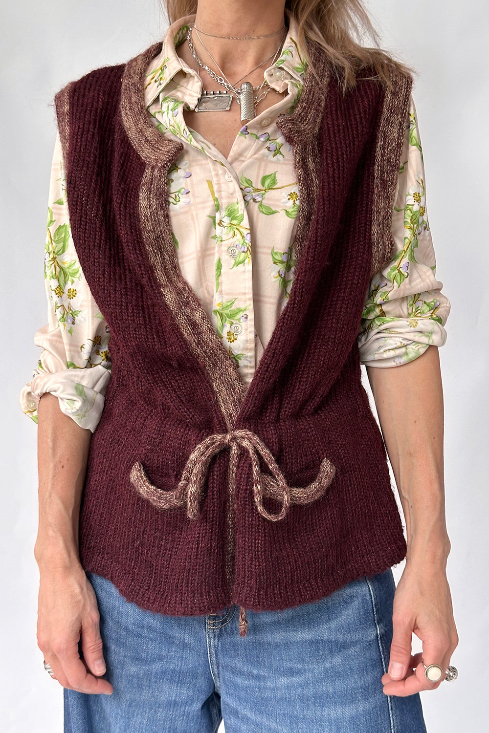 Vintage jaren 70 mouwloos vest