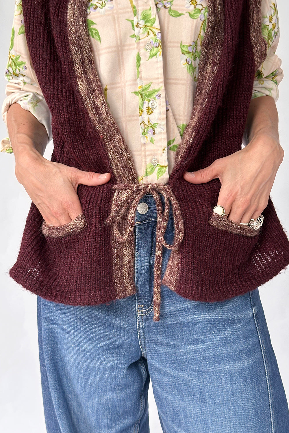 Vintage jaren 70 mouwloos vest