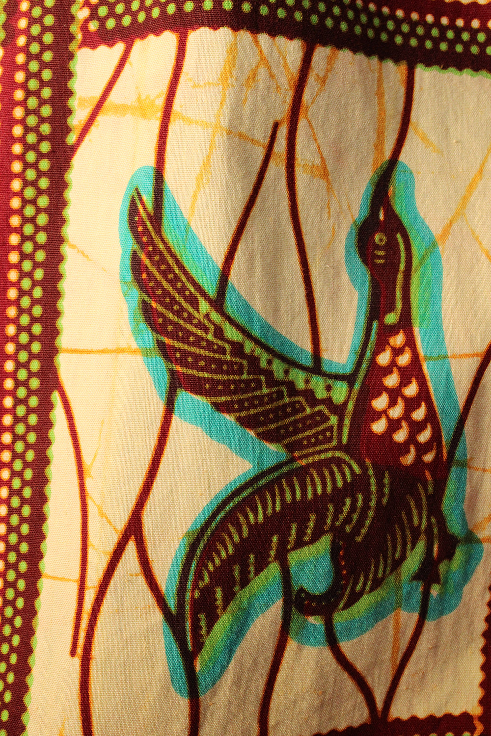 Vintage katoenen Afrikaanse Batik tuniek 