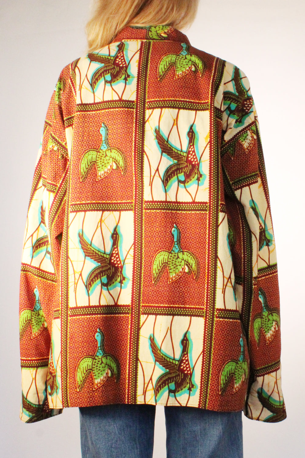 Vintage katoenen Afrikaanse Batik tuniek 