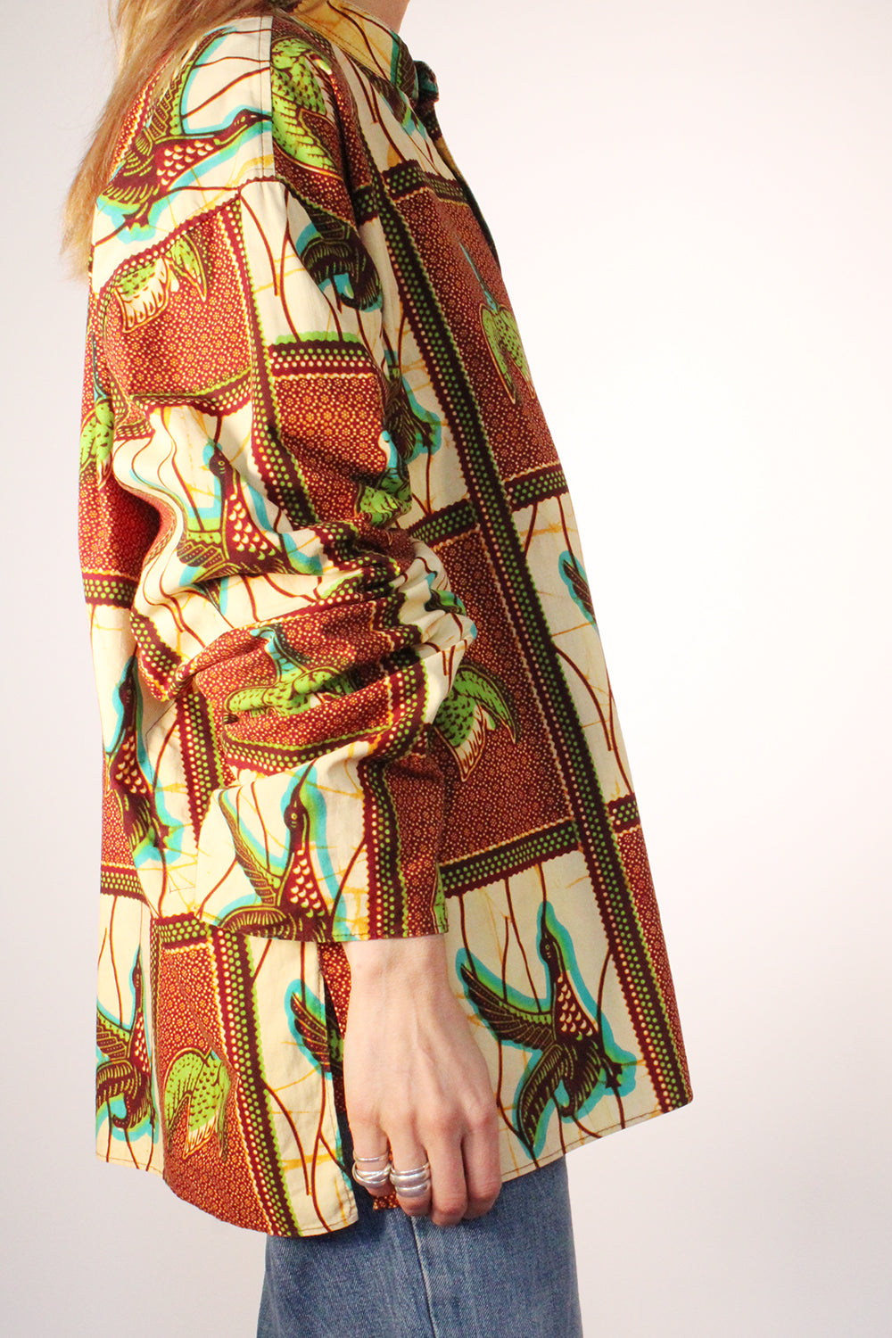 Vintage katoenen Afrikaanse Batik tuniek 