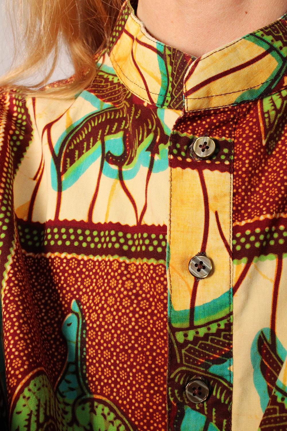 Vintage katoenen Afrikaanse Batik tuniek 
