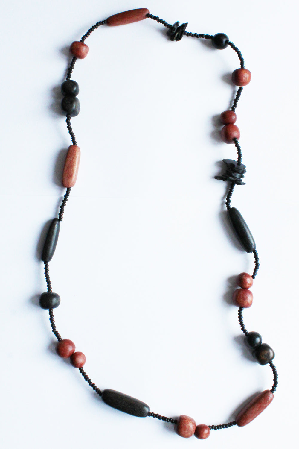 Vintage ketting met houten kralen