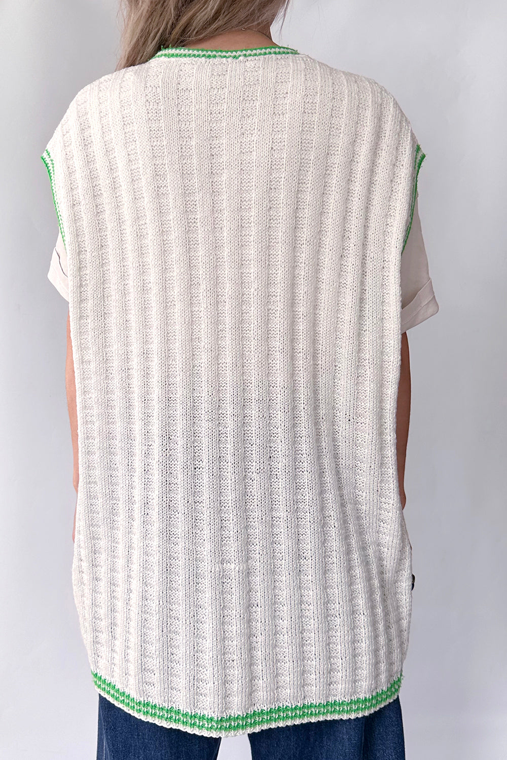 Vintage oversized 1960s mouwloos vest