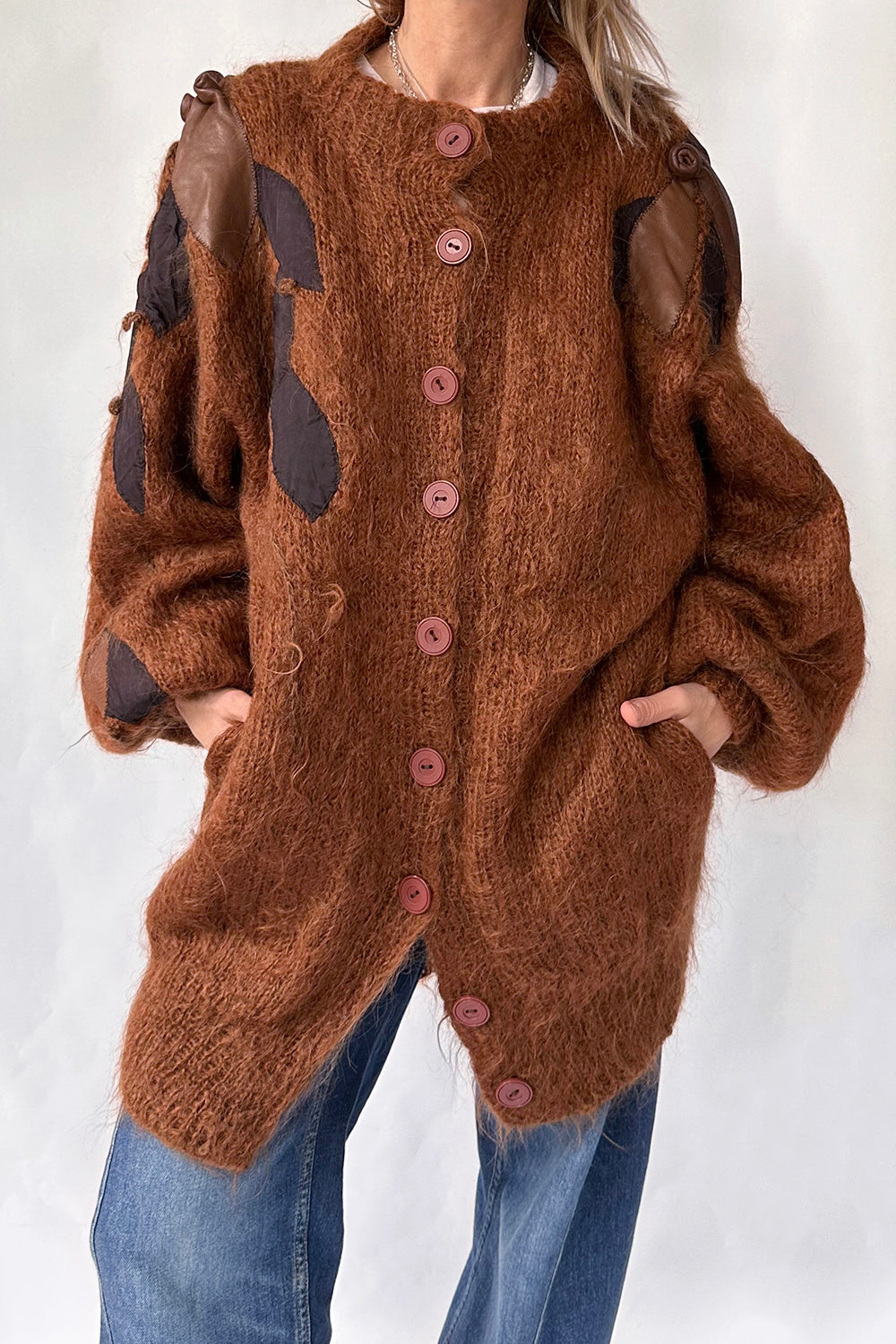 Vintage oversized 1980s Mohair vest