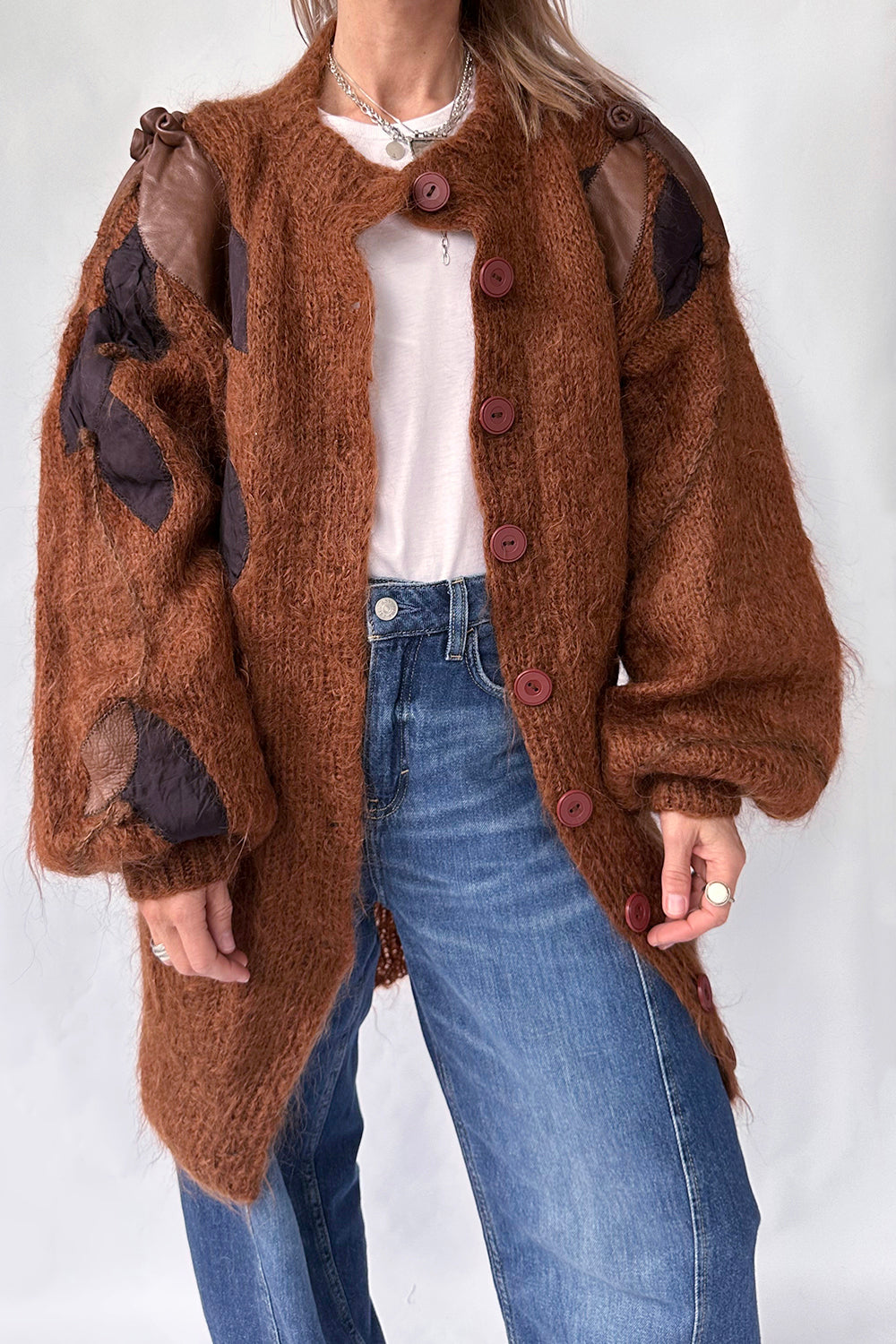 Vintage oversized 1980s Mohair vest