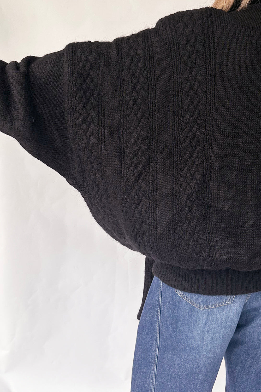 Vintage oversized 1980s gebreid vest
