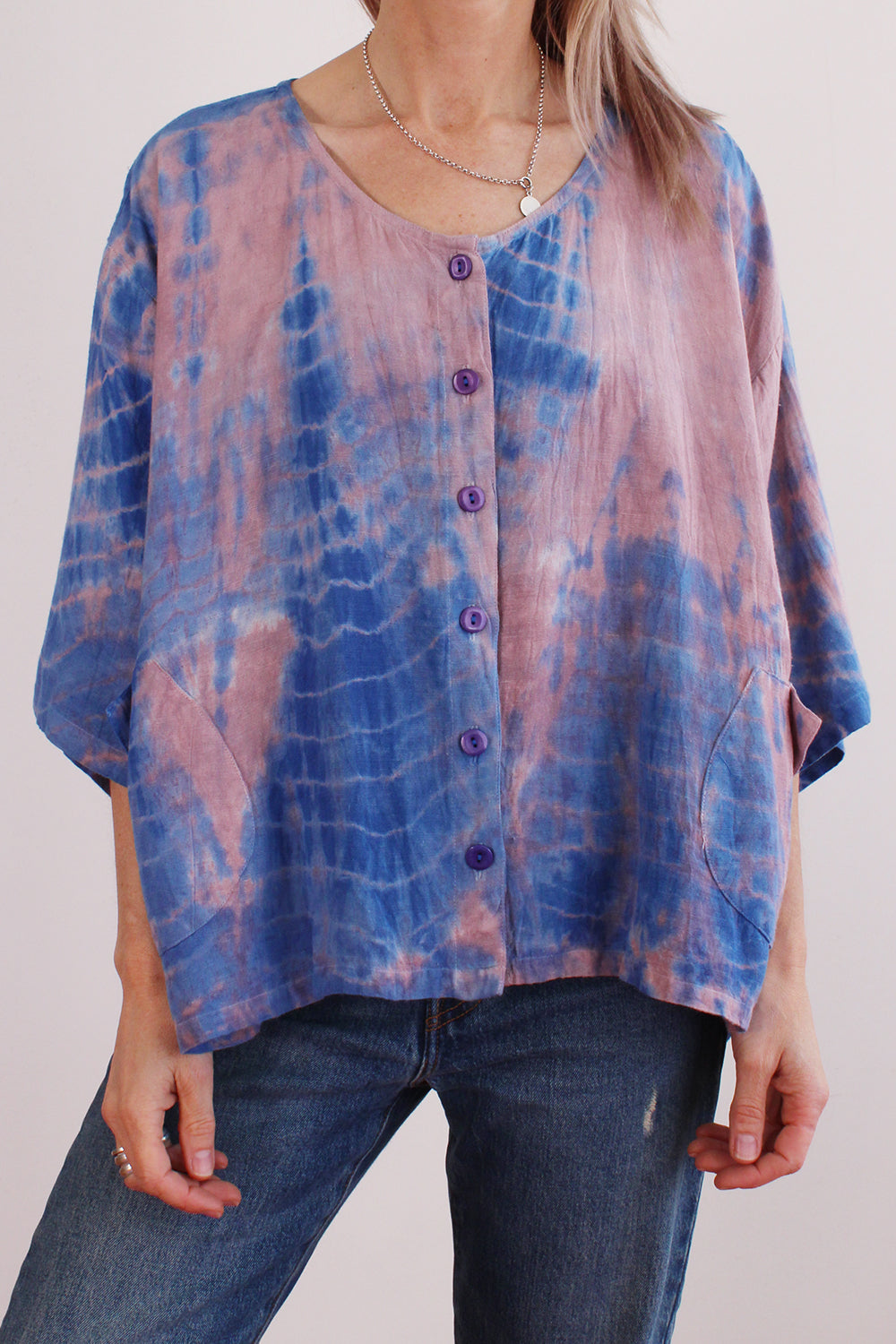 Vintage oversized Tie Dye blouse