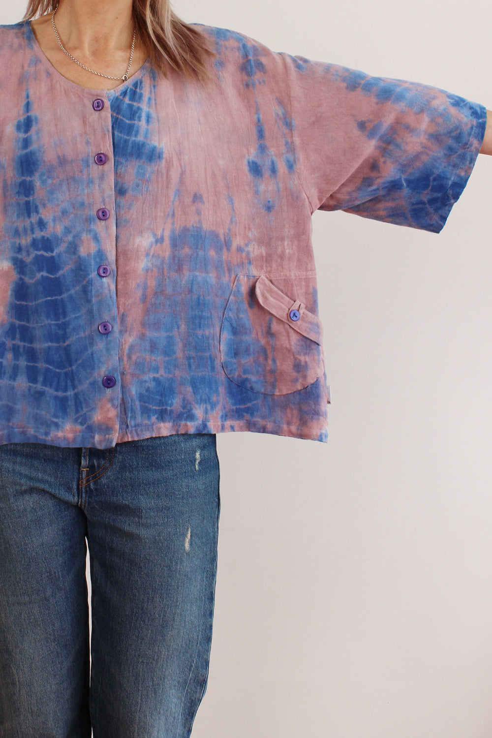 Vintage oversized Tie Dye blouse