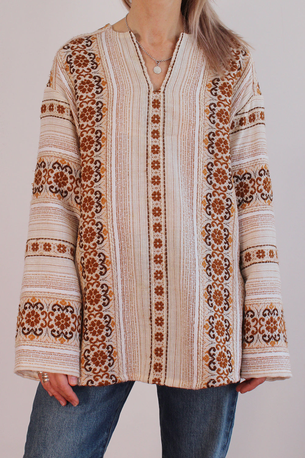 Vintage sixties geweven top