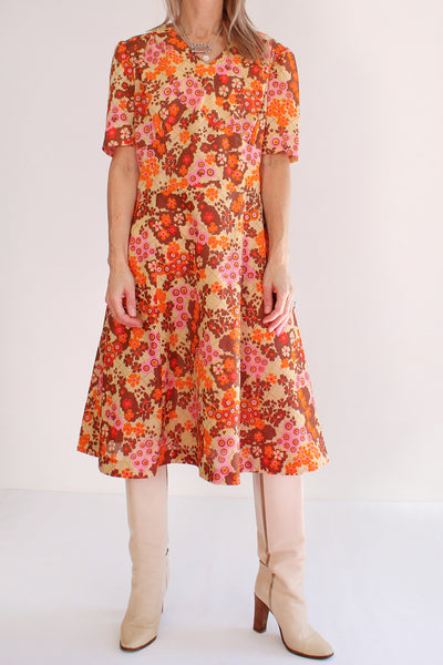 Vintage sixties jurk met floral print