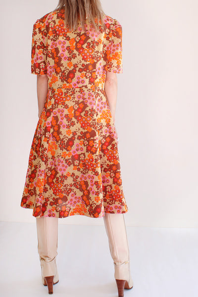 Vintage sixties jurk met floral print