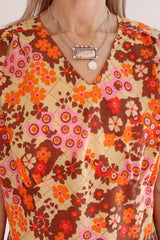 Vintage sixties jurk met floral print