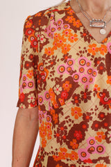 Vintage sixties jurk met floral print