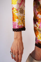 Vintage sixties midi jurk met print