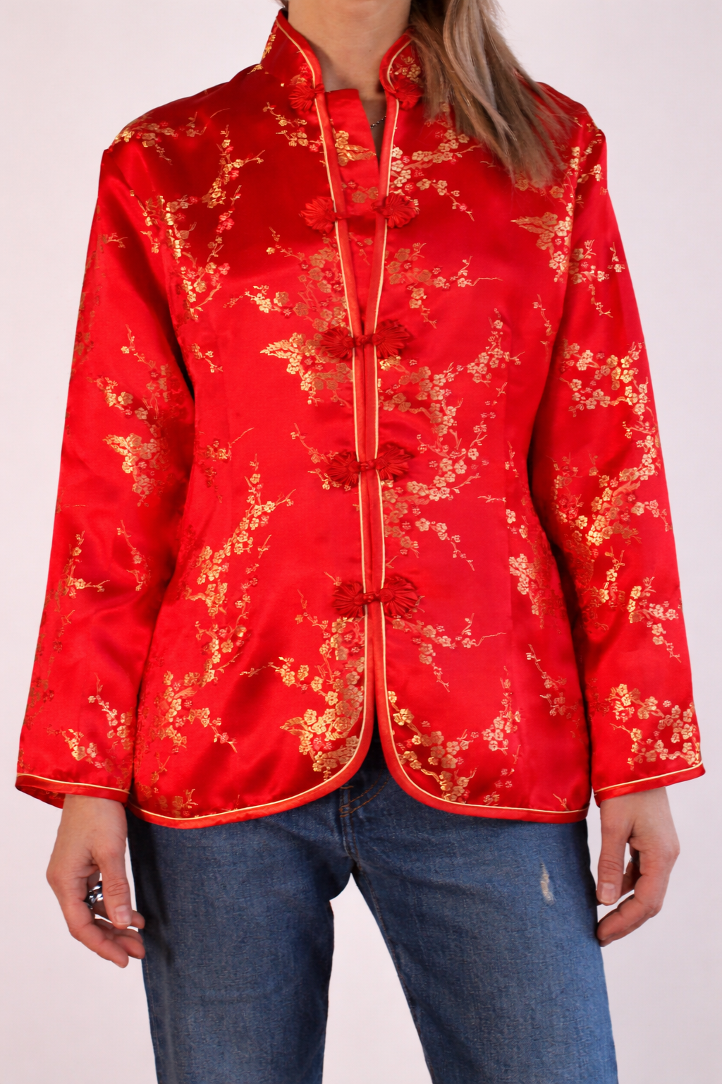 Vintage Zijden Chinese Cheongsam Blouse